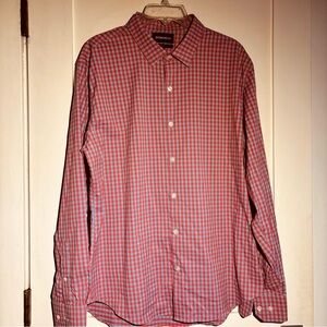 Bonobos Tech Button Down Men's Red and Blue Checkered Shirt